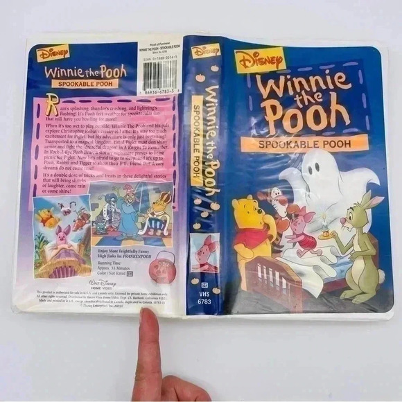 Walt Disney's Winnie the Pooh Spookable Pooh VHS tape, #6783 - Picture 5 of 8